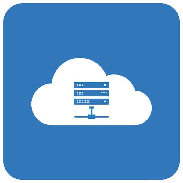 illustration of cloud backup servers in a cloud
