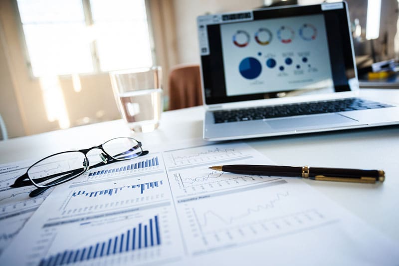 business reporting showing growth